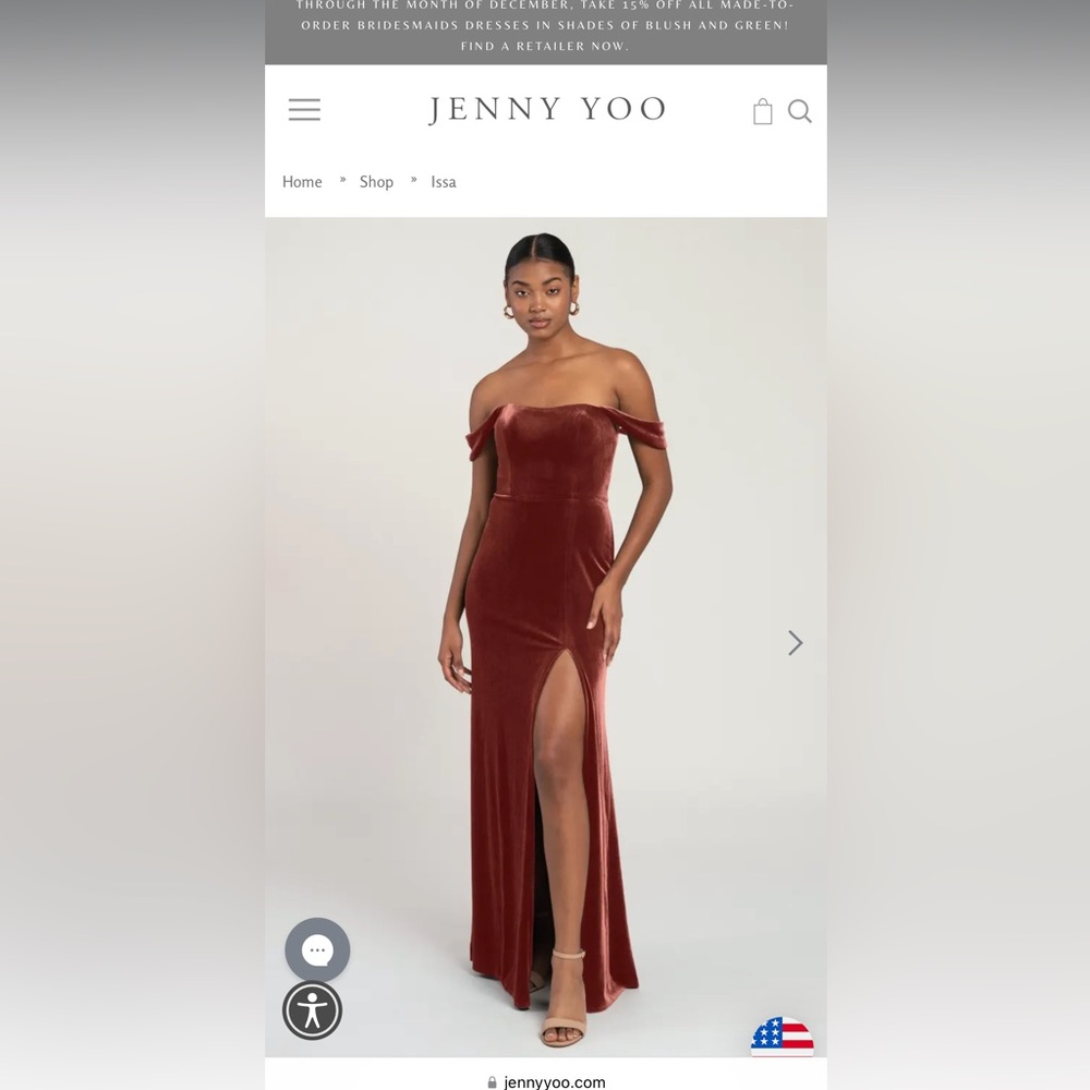 Jenny Yoo Mauve Velvet Bridesmaid Dress